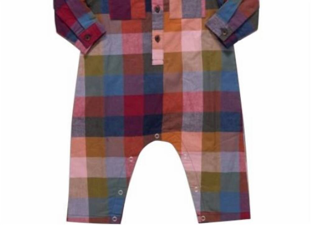 NEW PINK CHICKEN baby boys easton jumper in harvest check